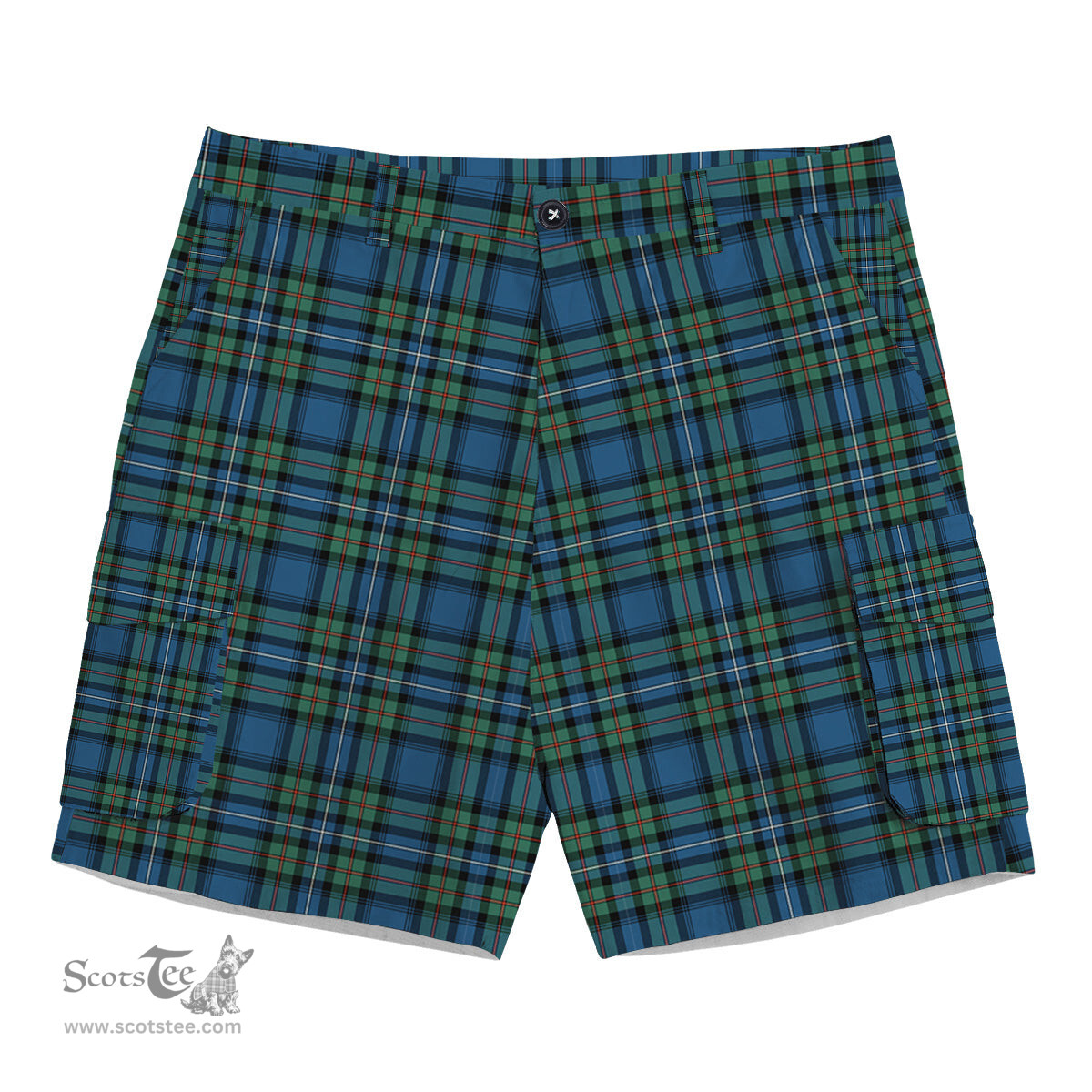 ScotsTee Shop Scottish Robertson Hunting Ancient Tartan Plaid Cargo Shorts for Men