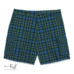 ScotsTee Shop Scottish Robertson Hunting Ancient Tartan Plaid Cargo Shorts for Men