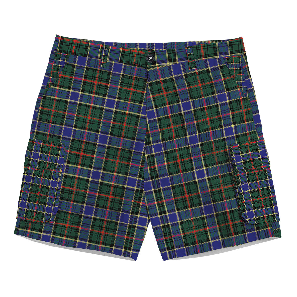 ScotsTee Shop Scottish Ogilvie (Ogilvy) Hunting Modern Tartan Plaid Cargo Shorts for Men