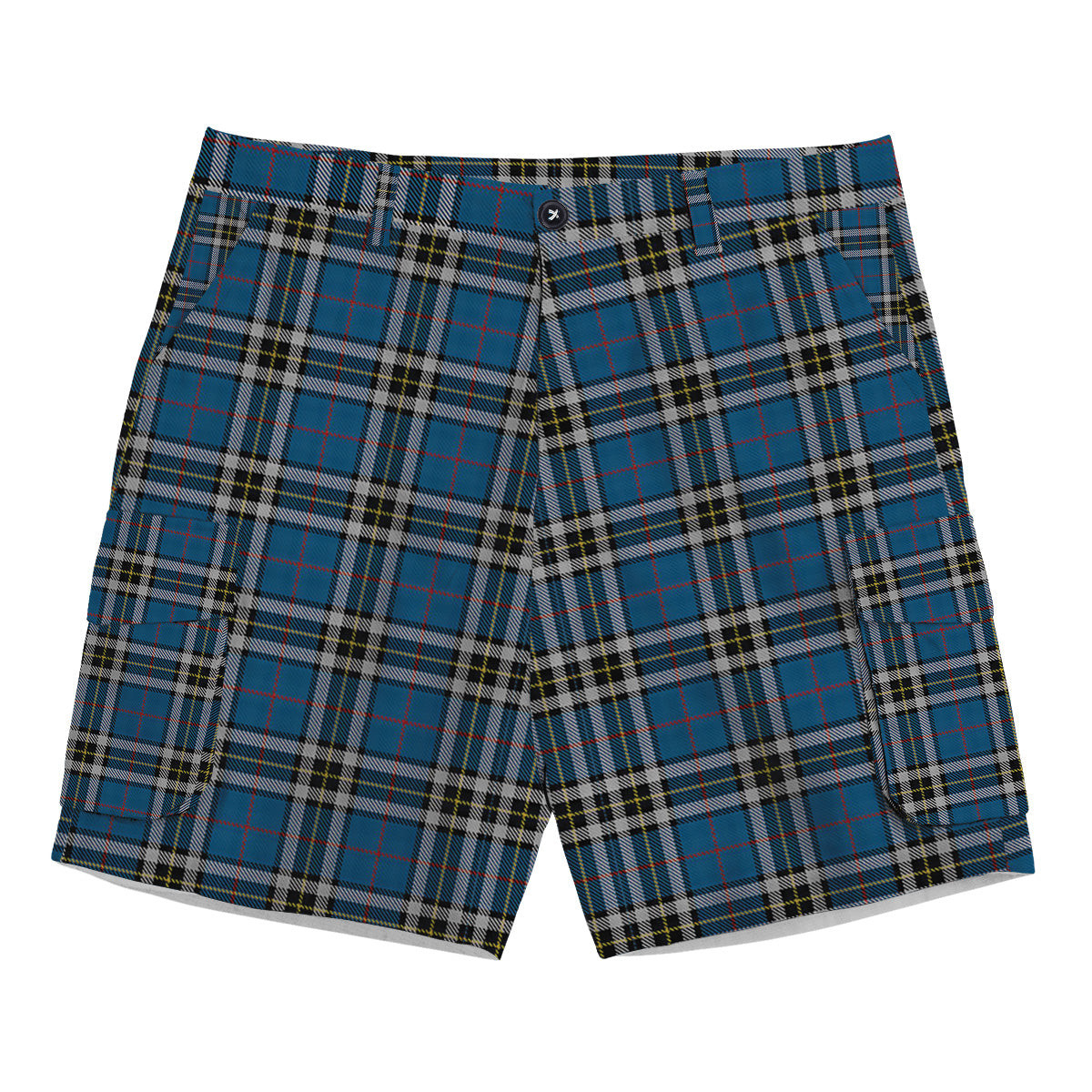ScotsTee Shop Scottish Thomson Dress Blue Tartan Plaid Cargo Shorts for Men