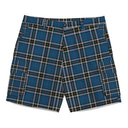 ScotsTee Shop Scottish Thomson Dress Blue Tartan Plaid Cargo Shorts for Men