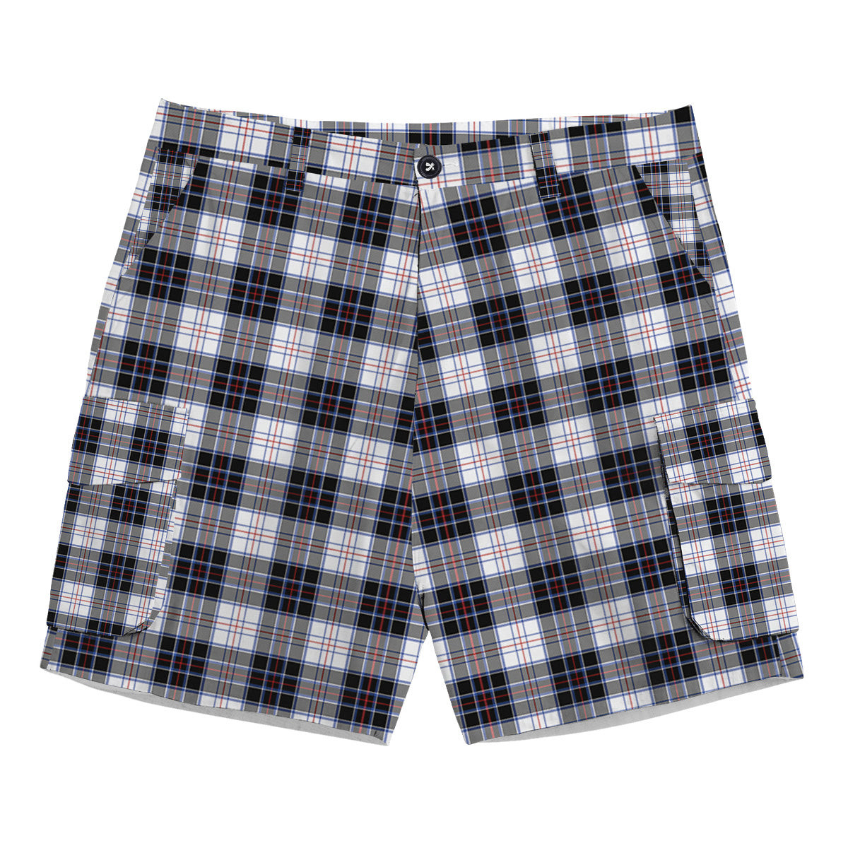 ScotsTee Shop Scottish MacRae Dress Modern Tartan Plaid Cargo Shorts for Men