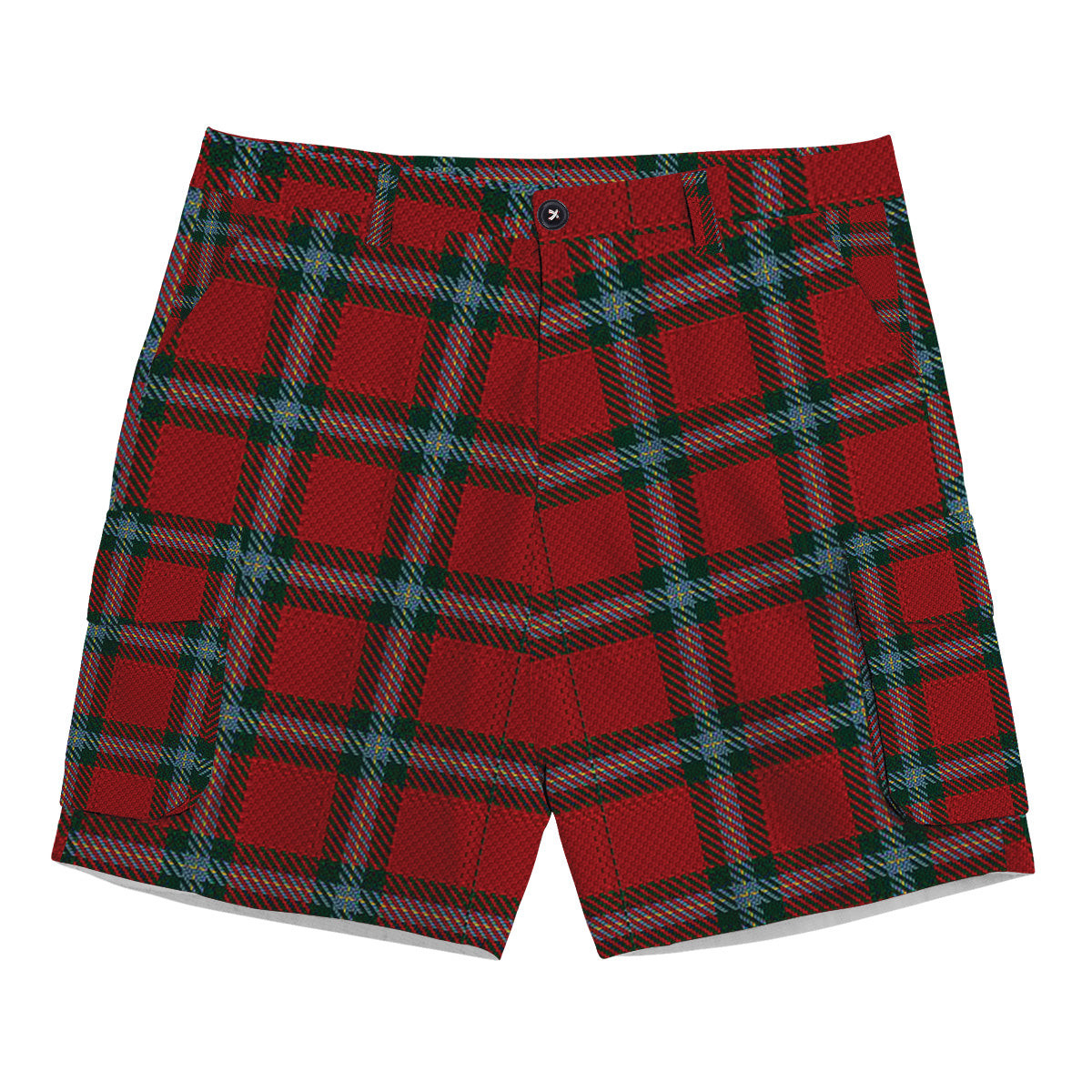 ScotsTee Shop Scottish MacLaine of Lochbuie Coburn Tartan Plaid Cargo Shorts for Men