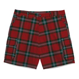 ScotsTee Shop Scottish MacLaine of Lochbuie Coburn Tartan Plaid Cargo Shorts for Men