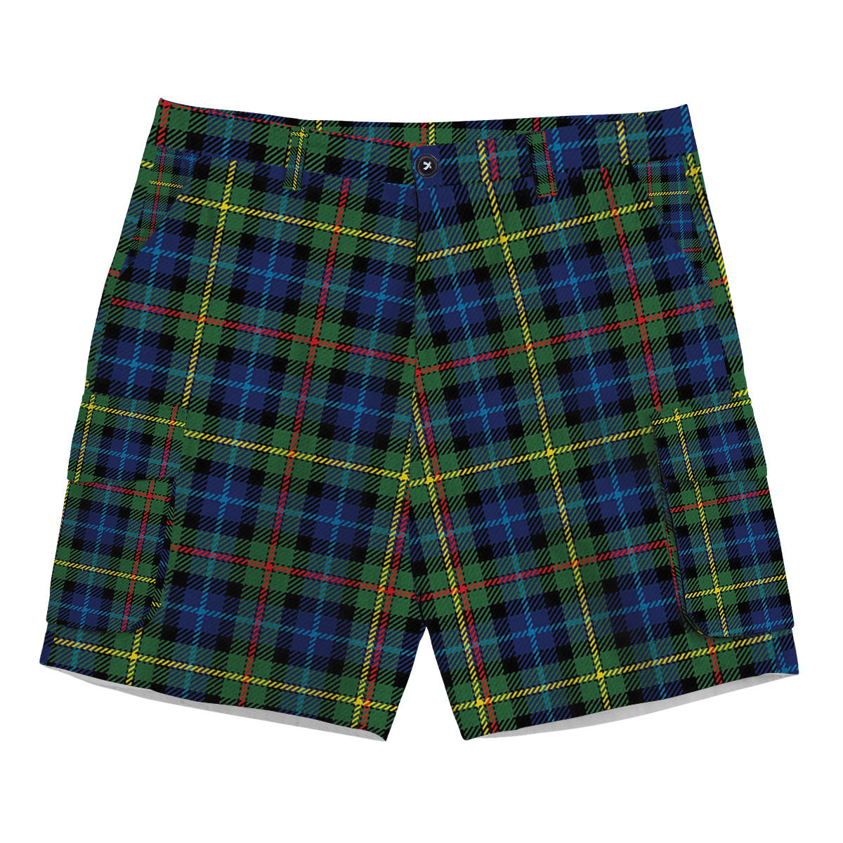 ScotsTee Shop Scottish Gow Hunting Modern Tartan Plaid Cargo Shorts for Men