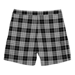 ScotsTee Shop Scottish MacLeod Black and White Tartan Plaid Cargo Shorts for Men