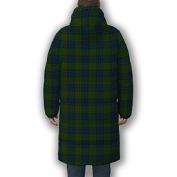 ScotsTee Shop Scottish Aiton Premium Tartan Long Down Jacket Winter White Duck Down Plaid