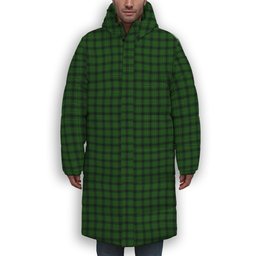 ScotsTee Shop Scottish Arthur Highland Society Premium Tartan Long Down Jacket Winter White Duck Down Plaid