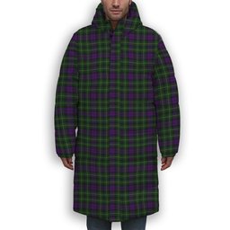 ScotsTee Shop Scottish Abercrombie Wilsons No 2-64 Premium Tartan Long Down Jacket Winter White Duck Down Plaid