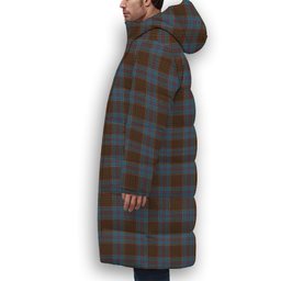 ScotsTee Shop Scottish Anderson MacGregor Hastie 4 Premium Tartan Long Down Jacket Winter White Duck Down Plaid
