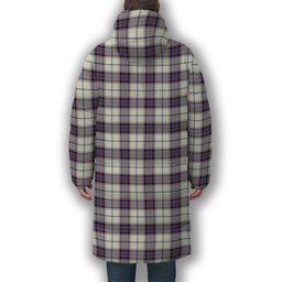 ScotsTee Shop Scottish Alexander of Menstry Dress Ancient Premium Tartan Long Down Jacket Winter White Duck Down Plaid