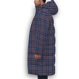 ScotsTee Shop Scottish Alexander of Menstry Modern Premium Tartan Long Down Jacket Winter White Duck Down Plaid