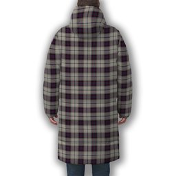 ScotsTee Shop Scottish Alexander of Menstry Dress Premium Tartan Long Down Jacket Winter White Duck Down Plaid