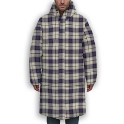 ScotsTee Shop Scottish Alexander of Menstry Dress Modern Premium Tartan Long Down Jacket Winter White Duck Down Plaid