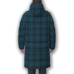 ScotsTee Shop Scottish Bains of Caithness Premium Tartan Long Down Jacket Winter White Duck Down Plaid