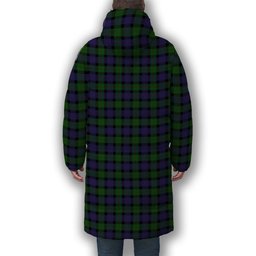 ScotsTee Shop Scottish Blair Premium Tartan Long Down Jacket Winter White Duck Down Plaid