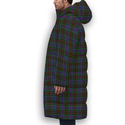 ScotsTee Shop Scottish Brodie Hunting Modern Premium Tartan Long Down Jacket Winter White Duck Down Plaid