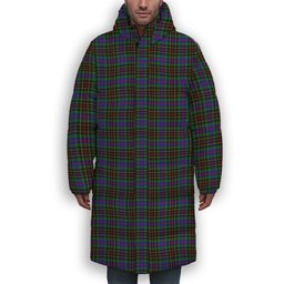 ScotsTee Shop Scottish Brodie Hunting Modern Premium Tartan Long Down Jacket Winter White Duck Down Plaid