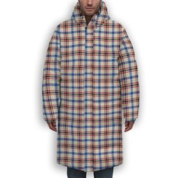 ScotsTee Shop Scottish Boswell Dress Modern Premium Tartan Long Down Jacket Winter White Duck Down Plaid