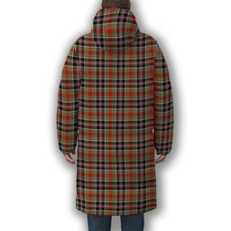 ScotsTee Shop Scottish Bruce of Kinnaird Ancient Premium Tartan Long Down Jacket Winter White Duck Down Plaid