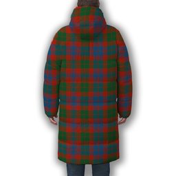 ScotsTee Shop Scottish Black Watch Pipe Band Ancient Premium Tartan Long Down Jacket Winter White Duck Down Plaid