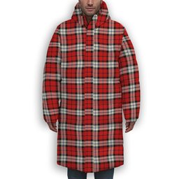 ScotsTee Shop Scottish Brodie Dress Modern Premium Tartan Long Down Jacket Winter White Duck Down Plaid
