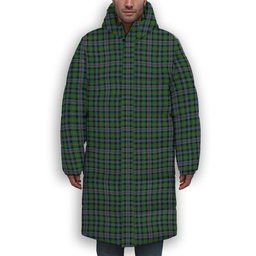 ScotsTee Shop Scottish Baillie of Lamington Ancient Clan Premium Tartan Long Down Jacket Winter White Duck Down Plaid