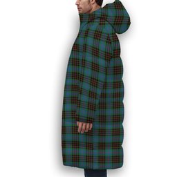 ScotsTee Shop Scottish Brodie Hunting Ancient Premium Tartan Long Down Jacket Winter White Duck Down Plaid