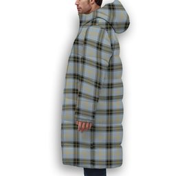 ScotsTee Shop Scottish Baxter of Balgavies Ancient Premium Tartan Long Down Jacket Winter White Duck Down Plaid