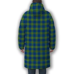 ScotsTee Shop Scottish Barclay Hunting Ancient Premium Tartan Long Down Jacket Winter White Duck Down Plaid