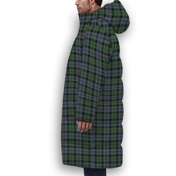 ScotsTee Shop Scottish Black Watch Coarse Kilt Ancient Premium Tartan Long Down Jacket Winter White Duck Down Plaid