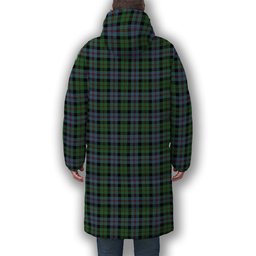 ScotsTee Shop Scottish Black Watch Coarse Kilt Ancient Premium Tartan Long Down Jacket Winter White Duck Down Plaid