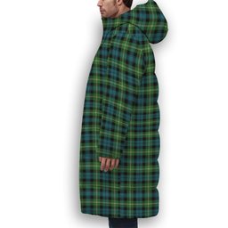 ScotsTee Shop Scottish Baillie of Polkemmet Ancient Premium Tartan Long Down Jacket Winter White Duck Down Plaid