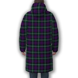 ScotsTee Shop Scottish Baillie Highland Society Modern Premium Tartan Long Down Jacket Winter White Duck Down Plaid