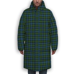 ScotsTee Shop Scottish Campbell of Argyll Ancient Premium Tartan Long Down Jacket Winter White Duck Down Plaid