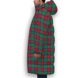 ScotsTee Shop Scottish Cranstoun Dress Modern Premium Tartan Long Down Jacket Winter White Duck Down Plaid