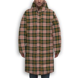 ScotsTee Shop Scottish Carnegie Dress Ancient Premium Tartan Long Down Jacket Winter White Duck Down Plaid