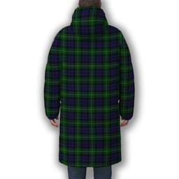 ScotsTee Shop Scottish Campbell of Argyll Smiths Premium Tartan Long Down Jacket Winter White Duck Down Plaid