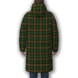 ScotsTee Shop Scottish Corcoran of Sherbrooke Premium Tartan Long Down Jacket Winter White Duck Down Plaid