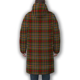 ScotsTee Shop Scottish Chattan Chief of Clan Premium Tartan Long Down Jacket Winter White Duck Down Plaid