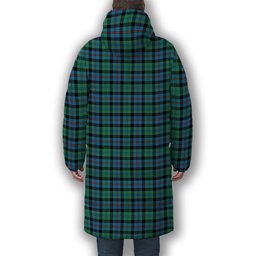 ScotsTee Shop Scottish Campbel of Cawdor Ancient Premium Tartan Long Down Jacket Winter White Duck Down Plaid
