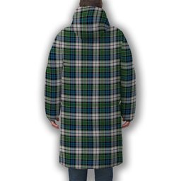 ScotsTee Shop Scottish Colquhoun Dress Ancient Premium Tartan Long Down Jacket Winter White Duck Down Plaid