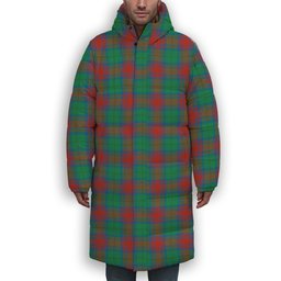 ScotsTee Shop Scottish Cranstoun Dress Ancient Premium Tartan Long Down Jacket Winter White Duck Down Plaid