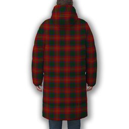 ScotsTee Shop Scottish Connolly Dress Premium Tartan Long Down Jacket Winter White Duck Down Plaid
