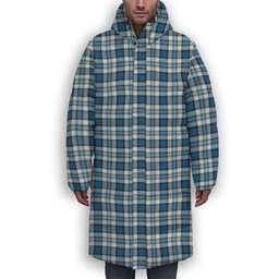 ScotsTee Shop Scottish Craig Paisley Ancient Premium Tartan Long Down Jacket Winter White Duck Down Plaid