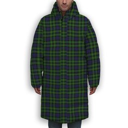 ScotsTee Shop Scottish Campbell of Breadalbane 2 Premium Tartan Long Down Jacket Winter White Duck Down Plaid
