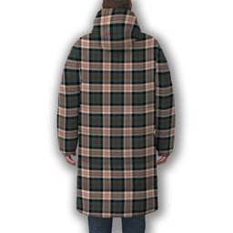ScotsTee Shop Scottish Cameron of Erracht Dress Ancient Premium Tartan Long Down Jacket Winter White Duck Down Plaid