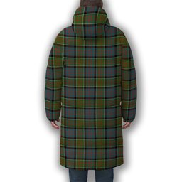 ScotsTee Shop Scottish Donald of Clan Ranald Ancient Premium Tartan Long Down Jacket Winter White Duck Down Plaid