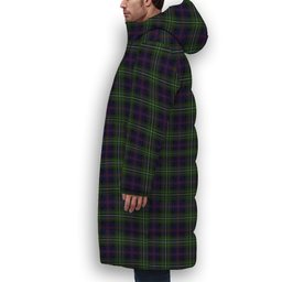 ScotsTee Shop Scottish Clark of Ulva Premium Tartan Long Down Jacket Winter White Duck Down Plaid