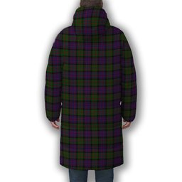 ScotsTee Shop Scottish Denovan The Lairdship of Premium Tartan Long Down Jacket Winter White Duck Down Plaid
